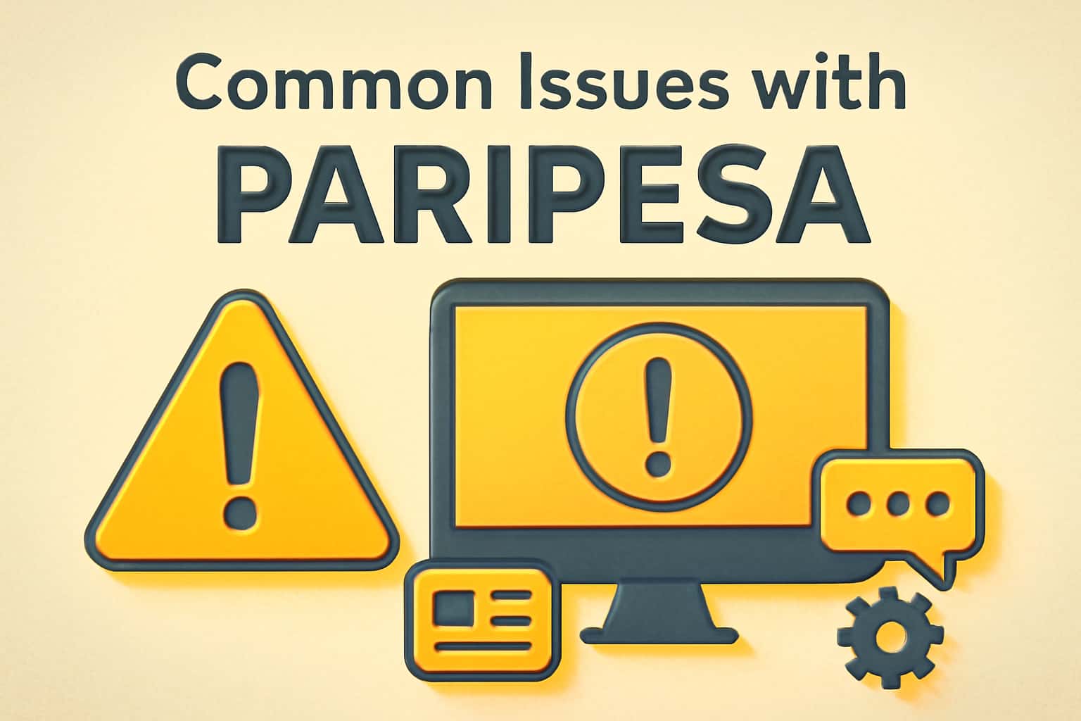 An informative scene showcasing common issues related to the Paripesa app.