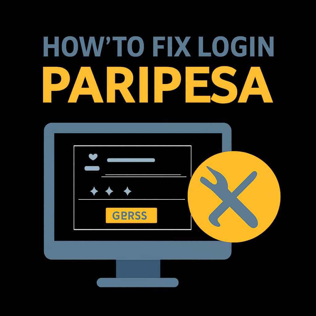 Illustration detailing steps to troubleshoot login issues on Paripesa.