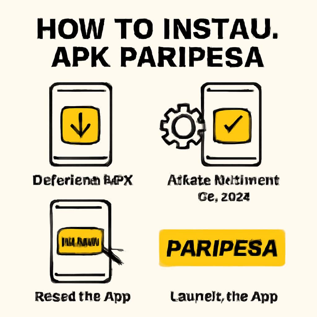 Illustration of the Paripesa APK installation steps.