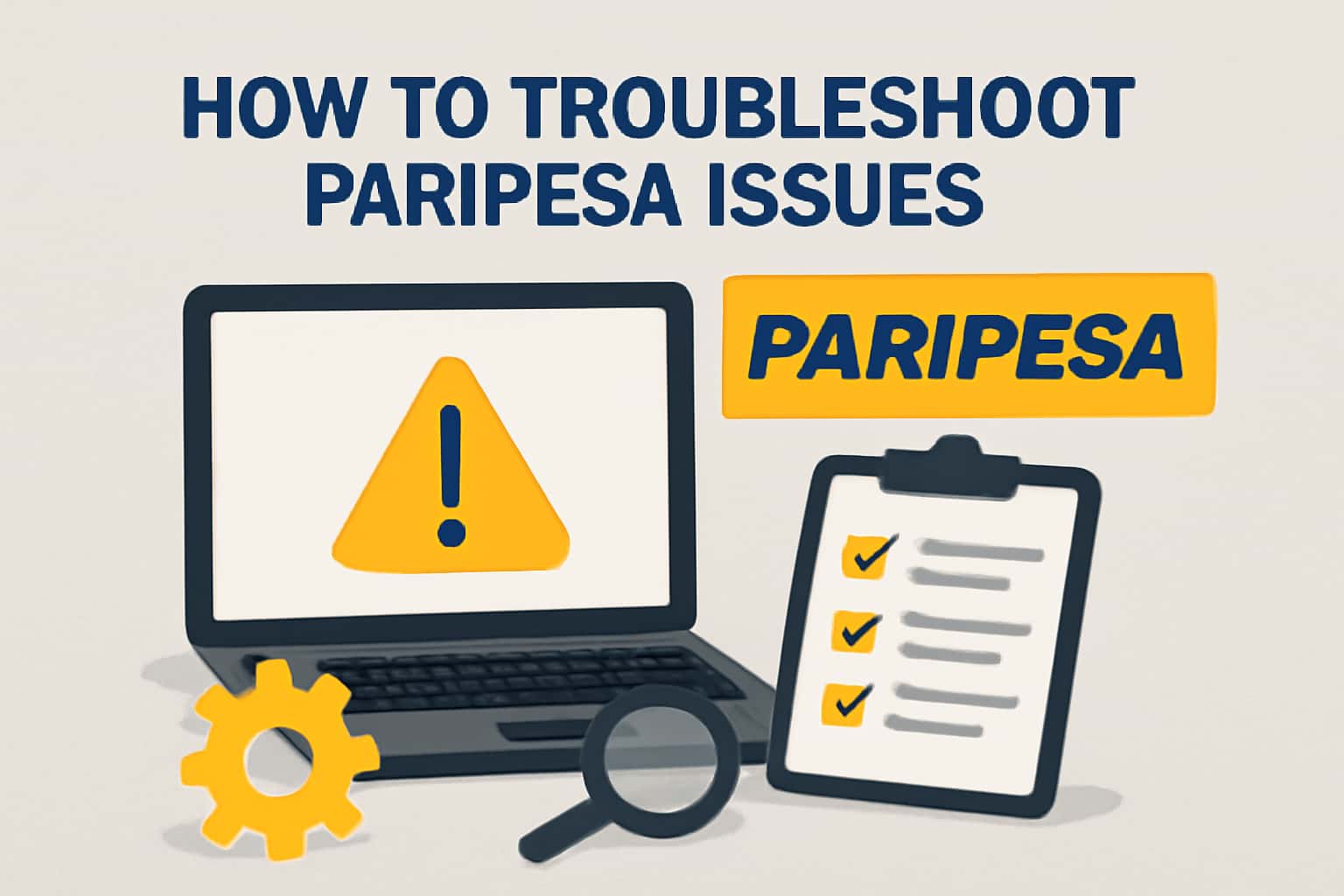An illustrative guide on troubleshooting issues with the Paripesa app.