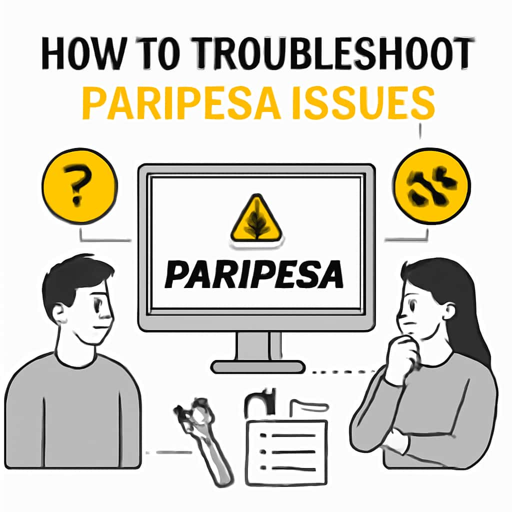 Diagram illustrating troubleshooting steps for Paripesa.