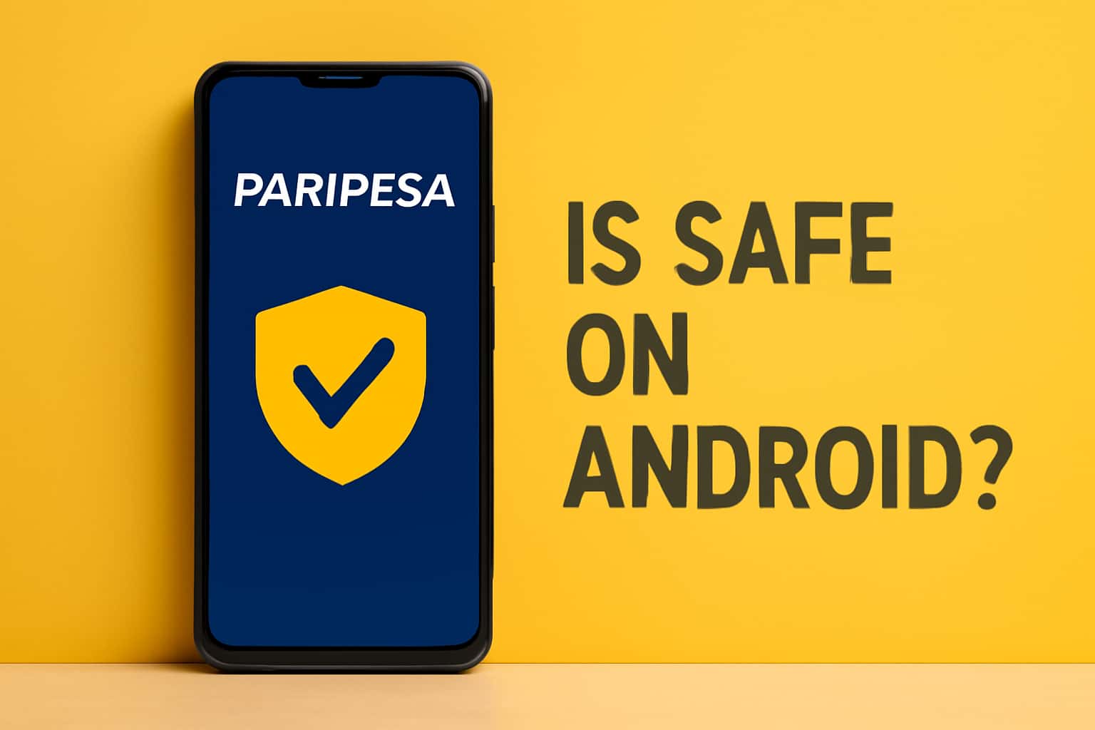 Illustration depicting the safety aspects of using the Paripesa app on Android.