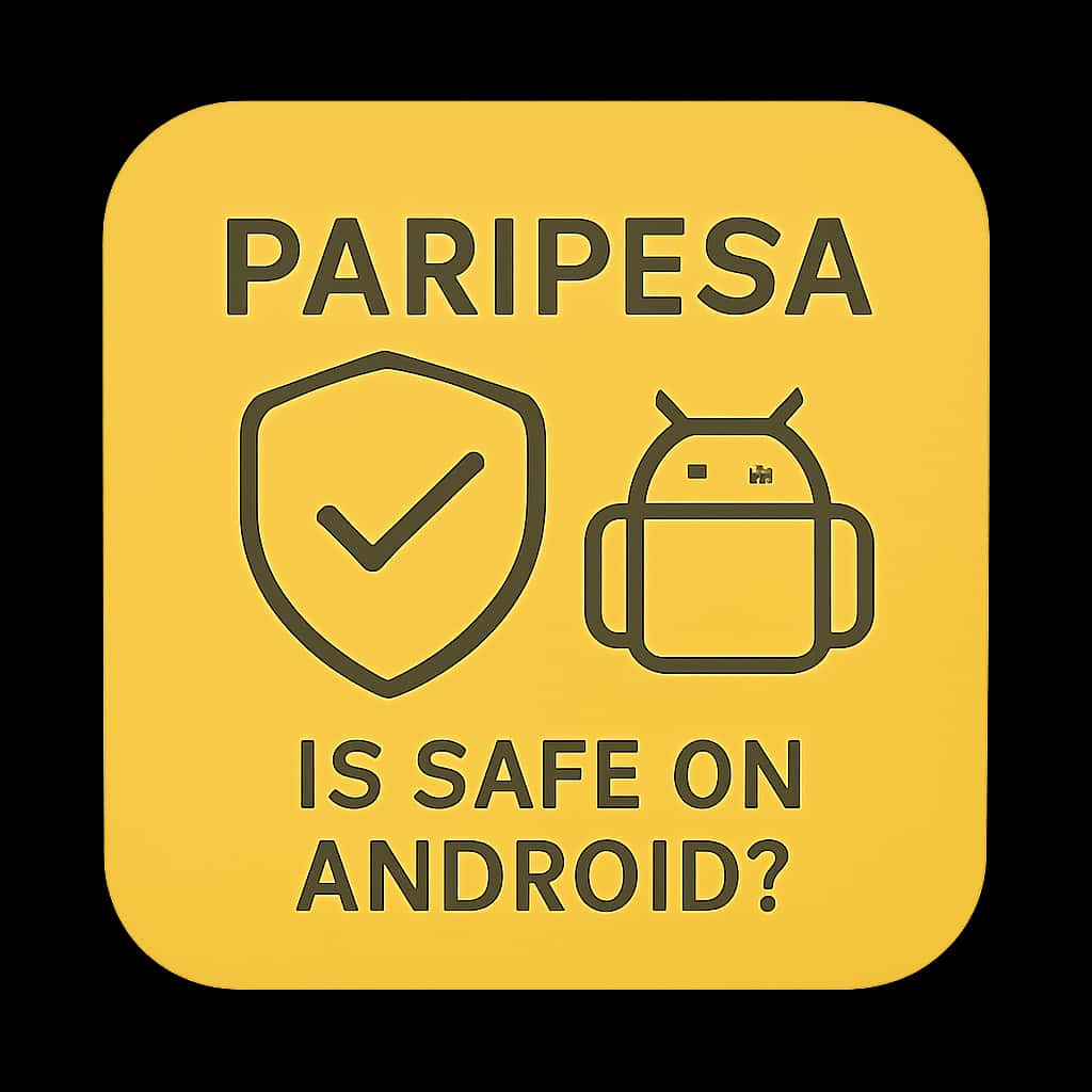 Badge symbolizing the safety of the Paripesa app for Android users.