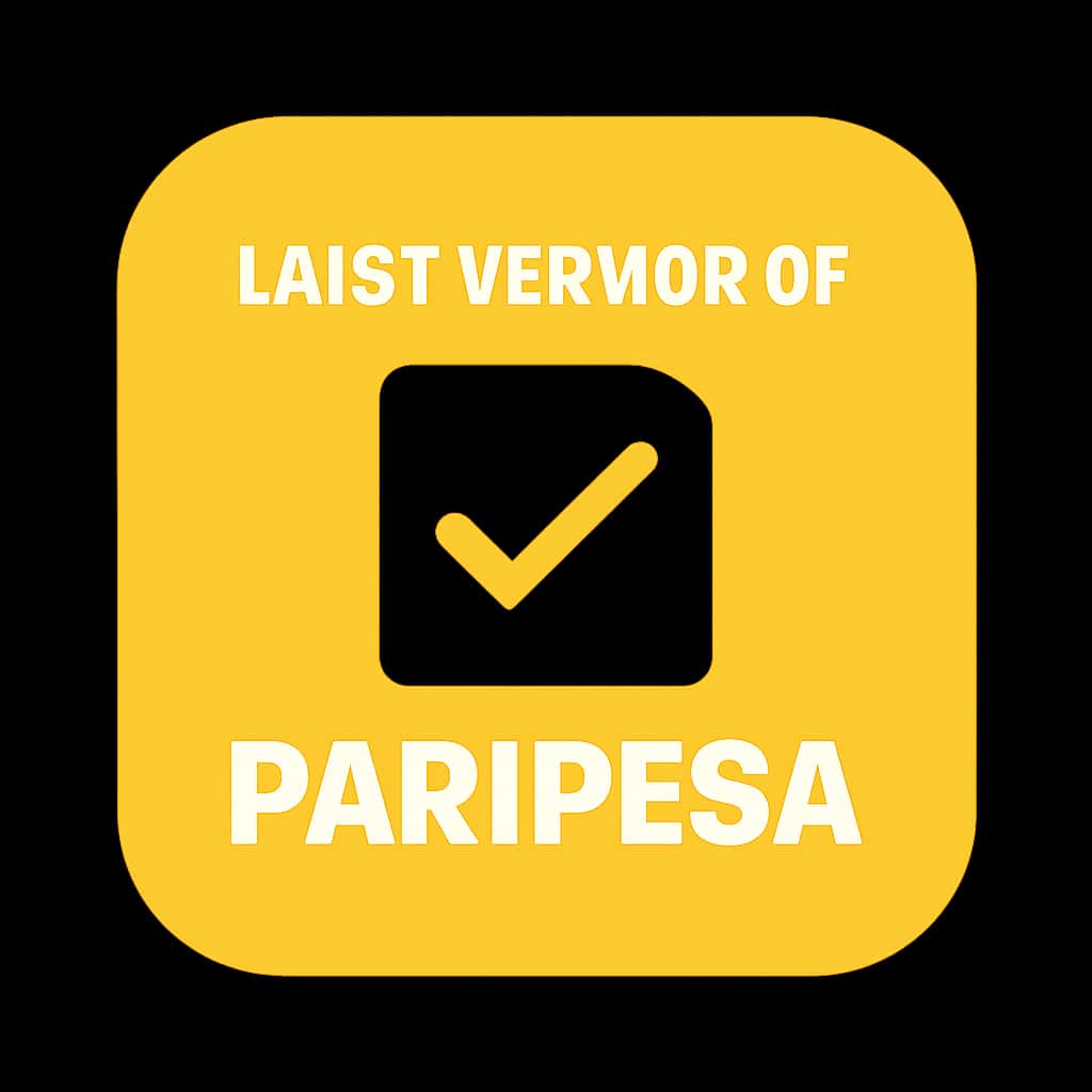 Icon representing the Latest Version of Paripesa with a clean design.