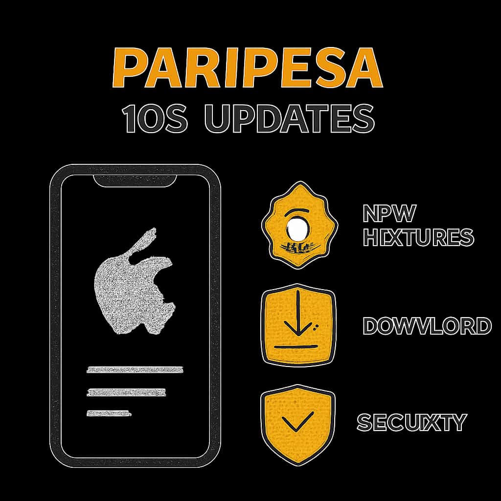 Illustration explaining Paripesa iOS Updates.