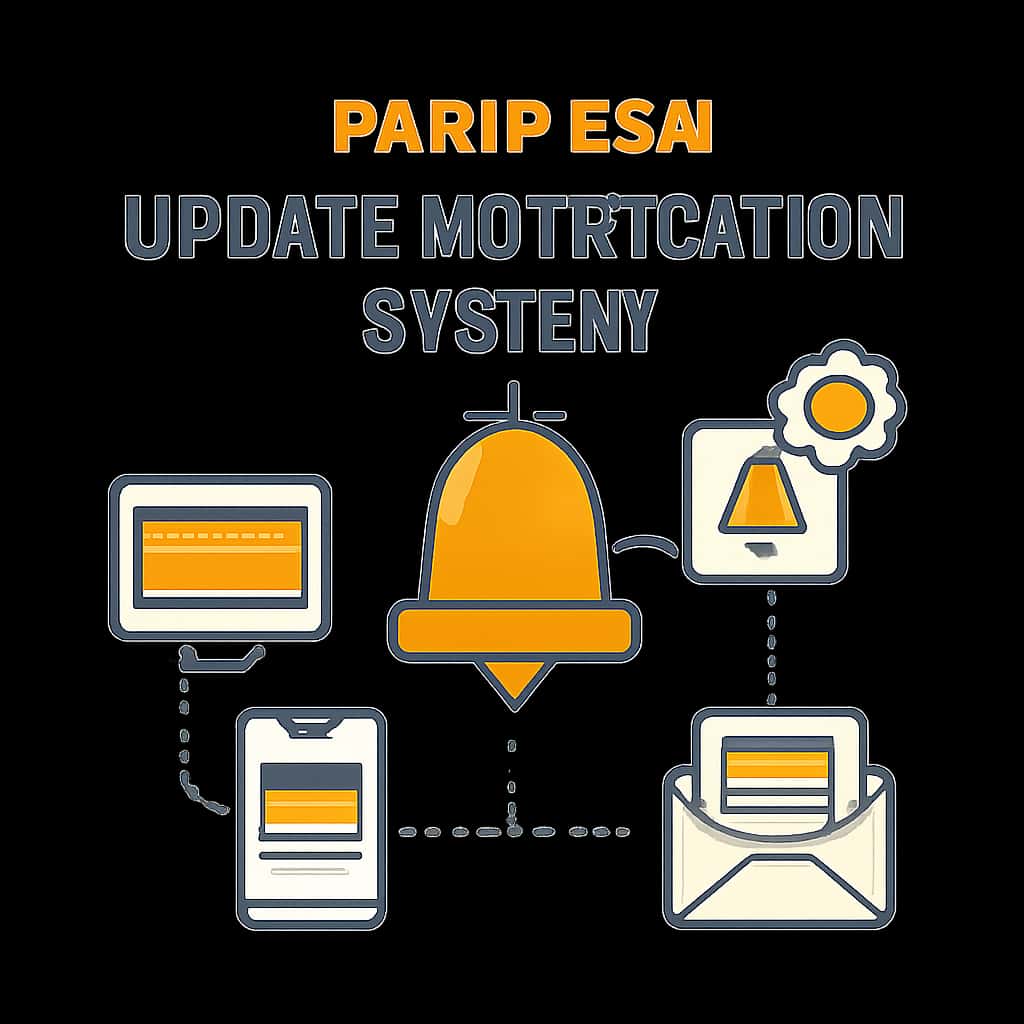 Diagram illustrating components of the Paripesa Update Notification System
