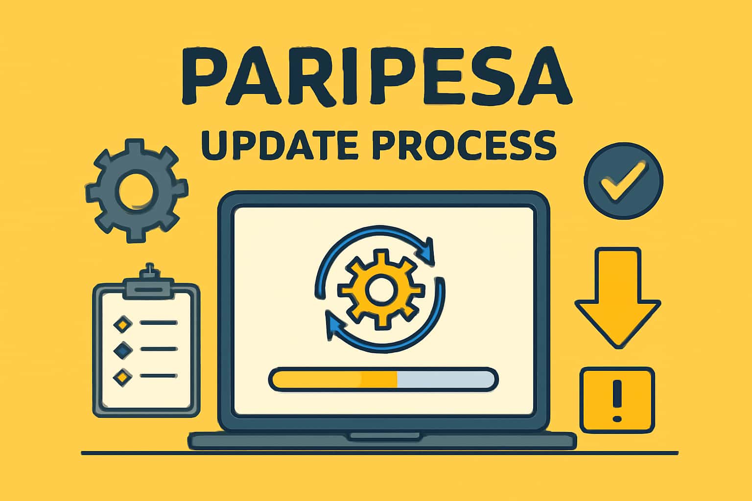 An informational graphic illustrating the Paripesa Update Process.