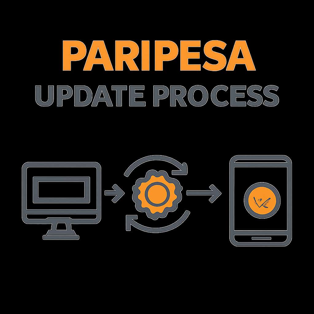 An educational diagram explaining the Paripesa Update Process.