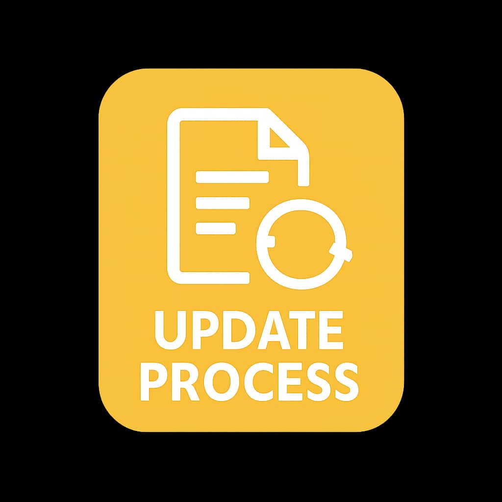 A badge representing the Paripesa Update Process.