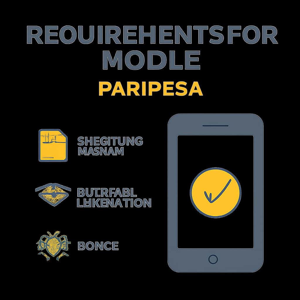 Illustration detailing the requirements for the Paripesa mobile app.