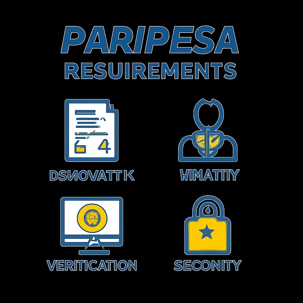 Diagram illustrating the requirements for using Paripesa.