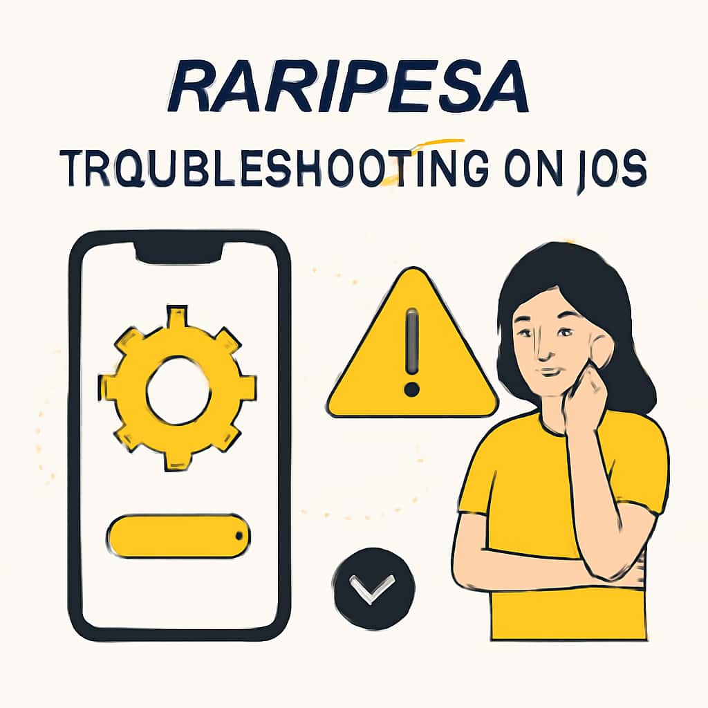 Diagram depicting common troubleshooting steps for Paripesa on iOS.